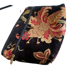 Vintage Danny K Black and Red tapestry Bag adjustable strap